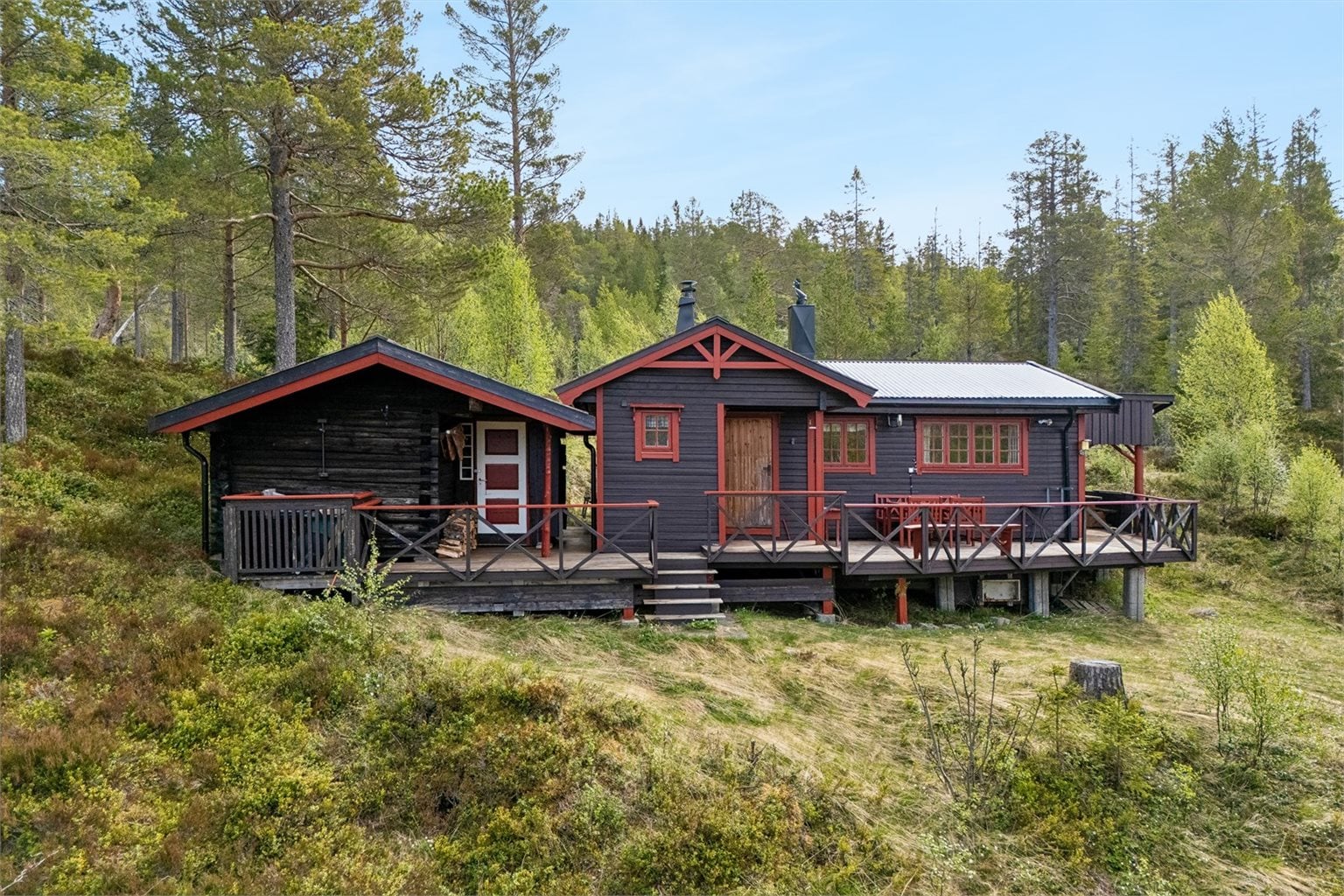 En sjarmerende fritidseiendom i naturskjønne omgivelser ved Tortsjøen i Sjøbygda