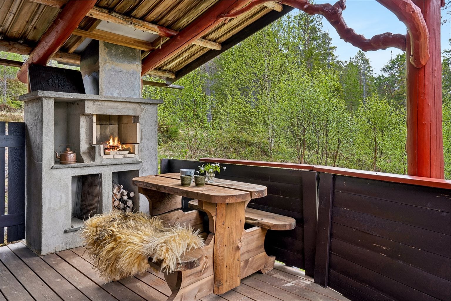 Her er det også grue for hygge og litt matlaging