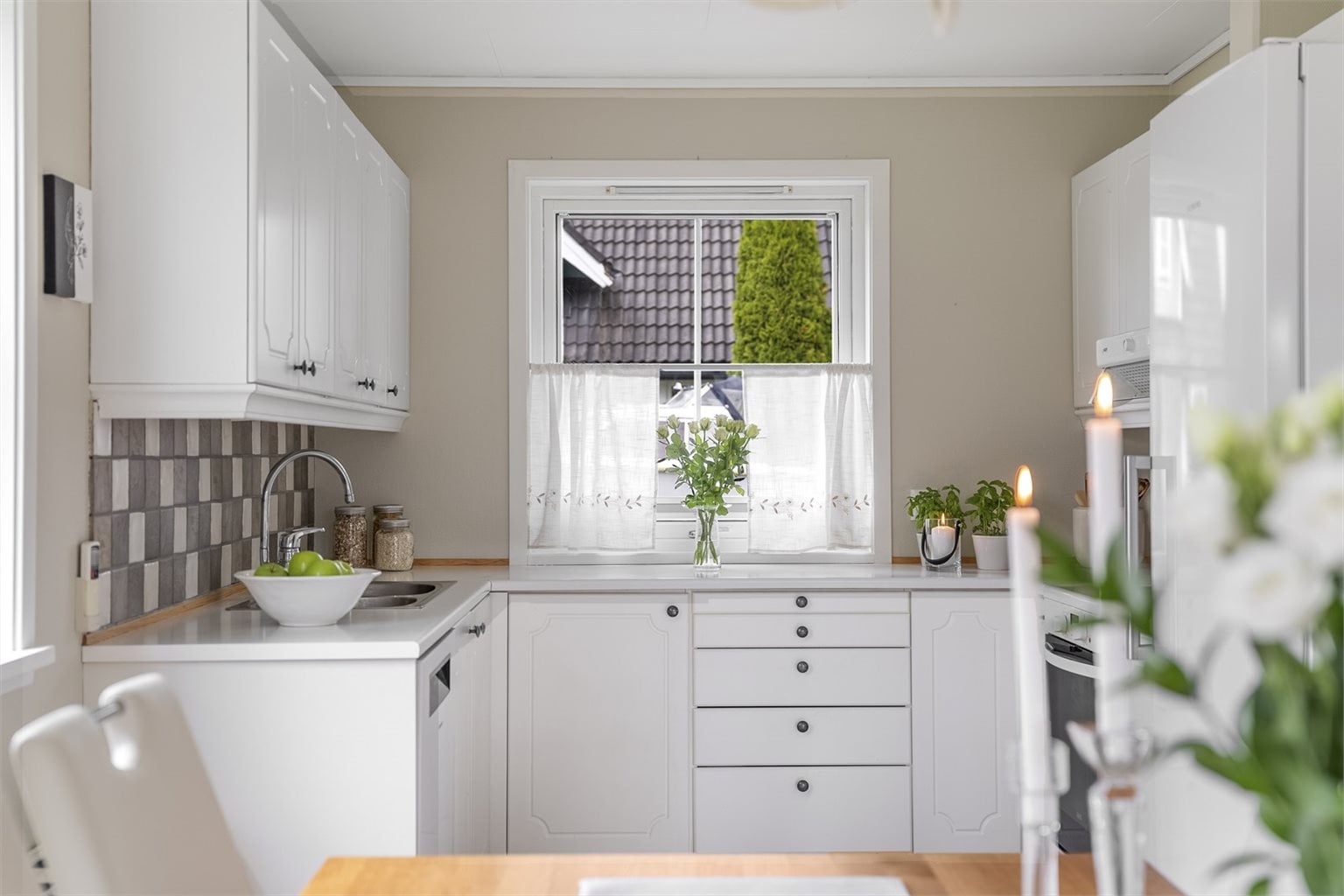 Kjøkkenet er på 9,5m².