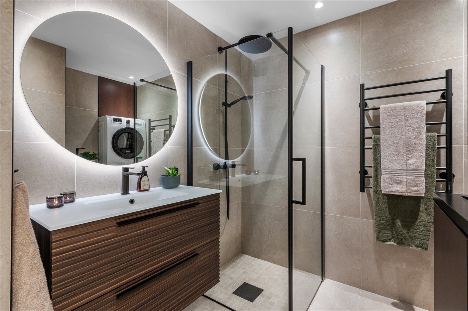Badet er oppmålt til 5 m²