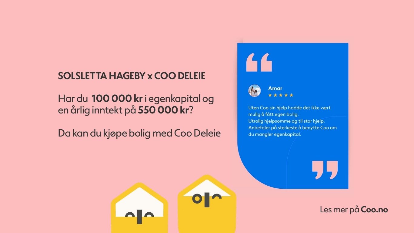 COO - Smart deleieløsning for deg som mangler 10% egenkapital